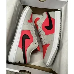 NEW Sz 11W / 9.5 Mens Nike Air Jordan 1 Low Light Iron Ore/Siren Red DC0774-060 Wmns Jordan 1 Low  main image 4
